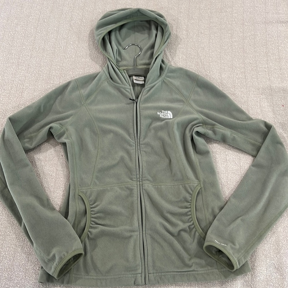 Sage green The North Face fleece Hoodie S